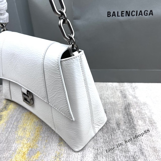 Balenciaga專櫃爆款鱷魚紋女士皮包 巴黎世家2022鏈條包Downtown S號單肩包 款號:8509 fyj1258